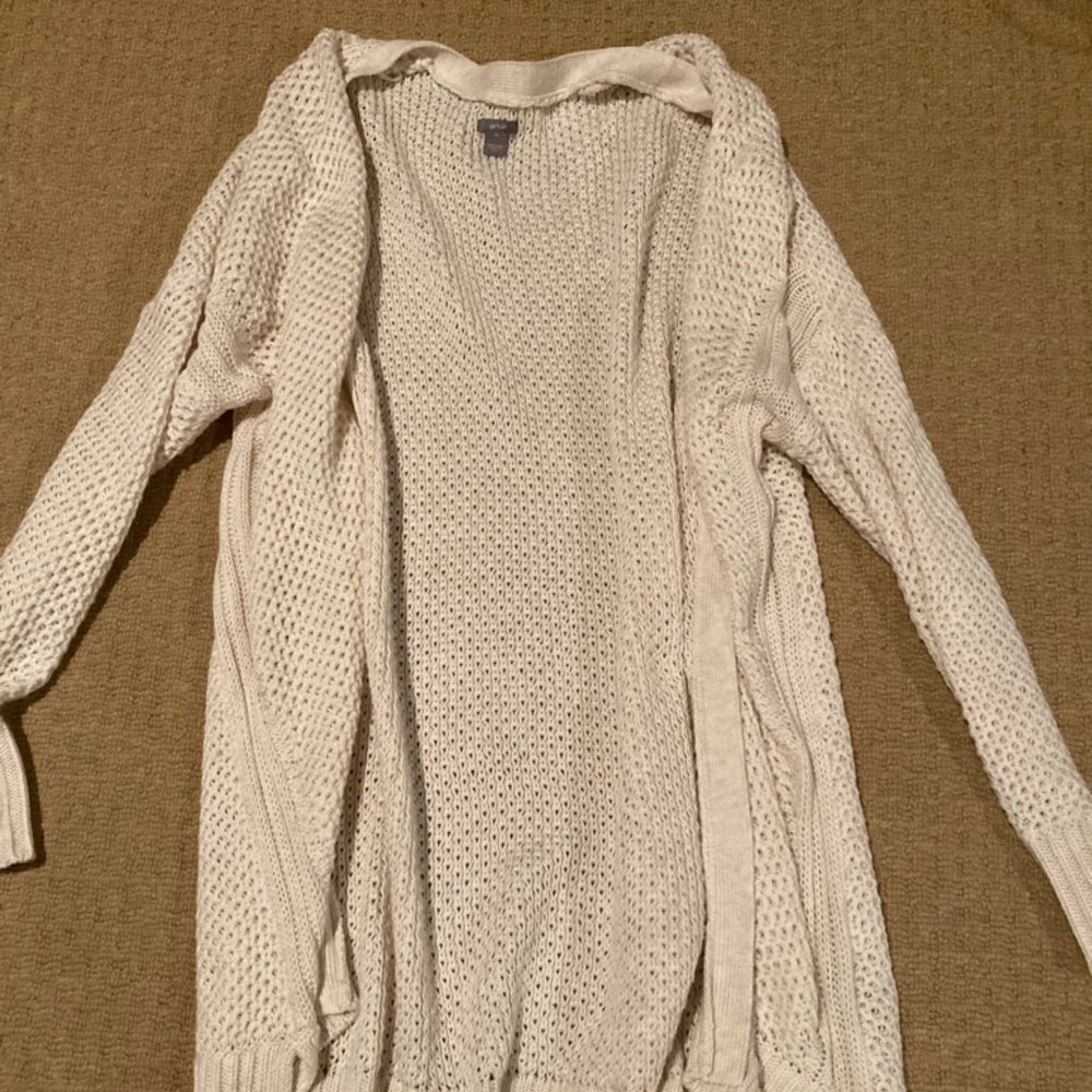 Long Cream Aerie Cardigan